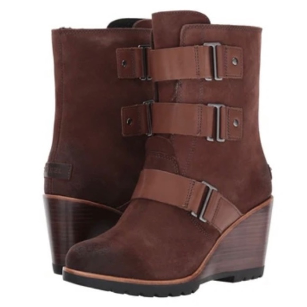 Sorel After Hours Zip-Up Brown Suede Boot